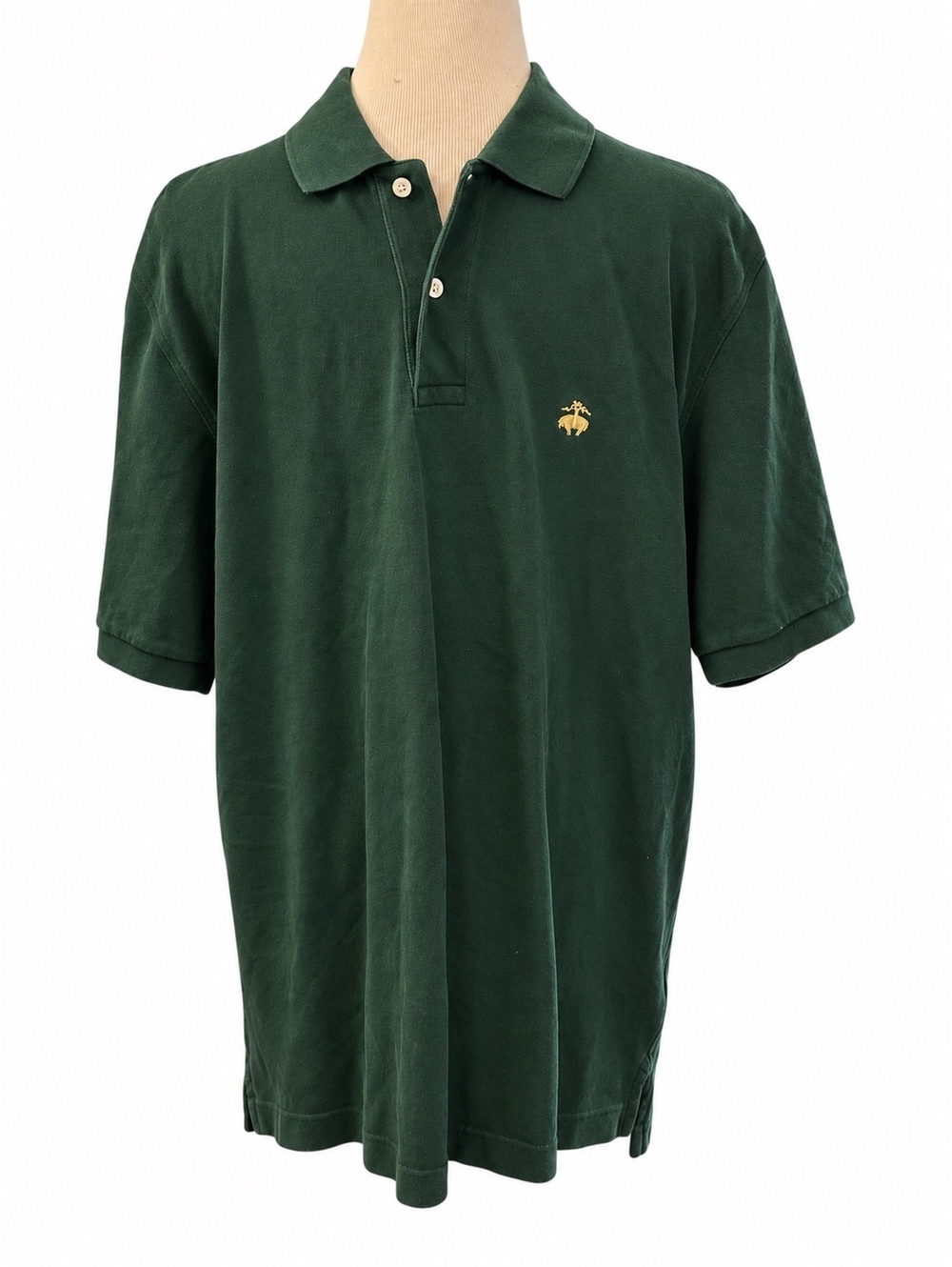 Brooks Brothers Preppy Green Polo Shirt Sz L